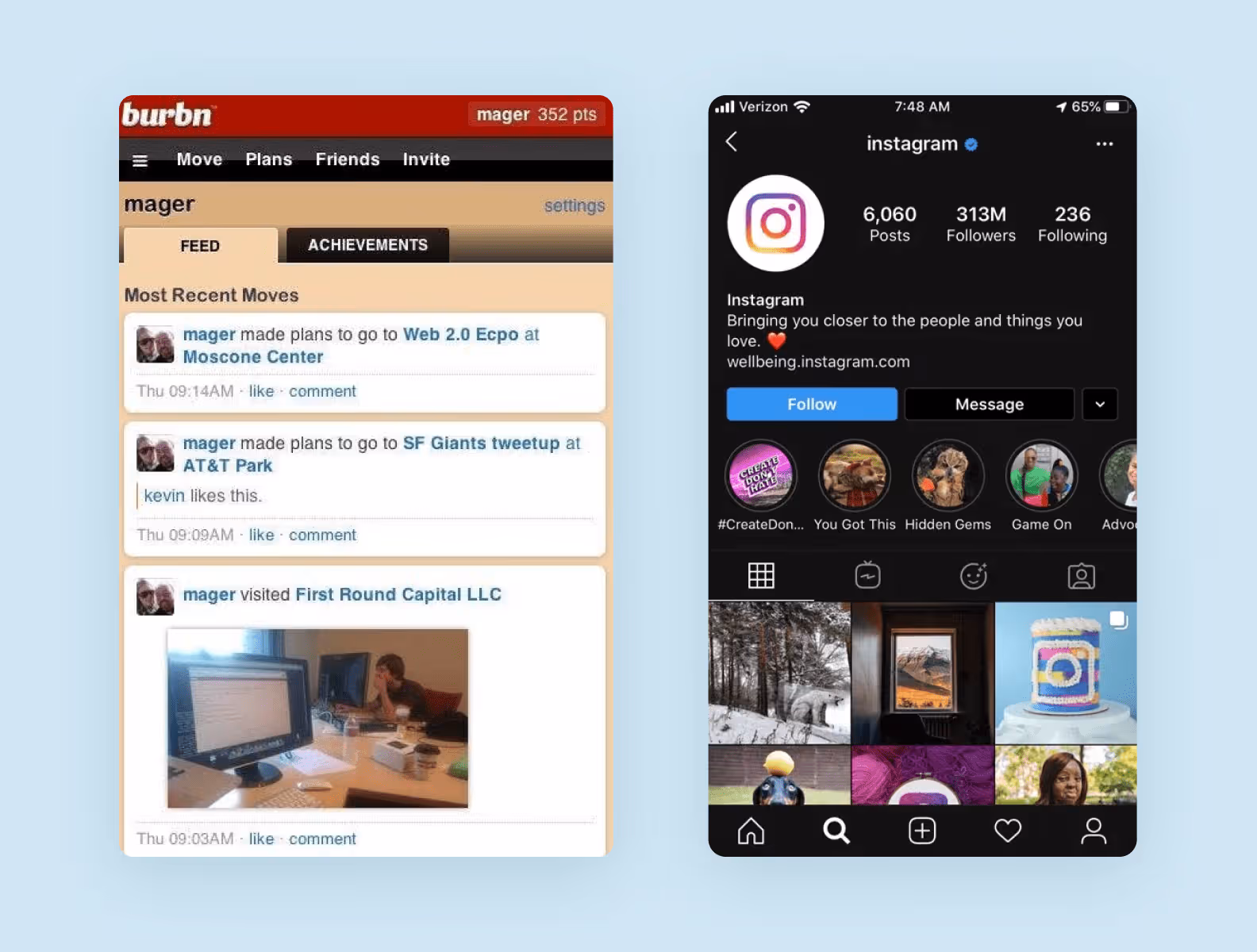 The first version of the app we know as Instagram today