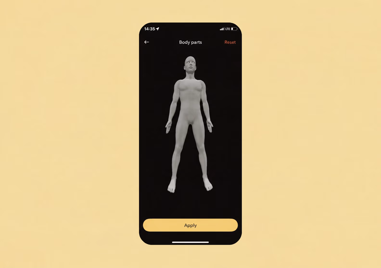 Choosing a tattoo location on a 3D figure