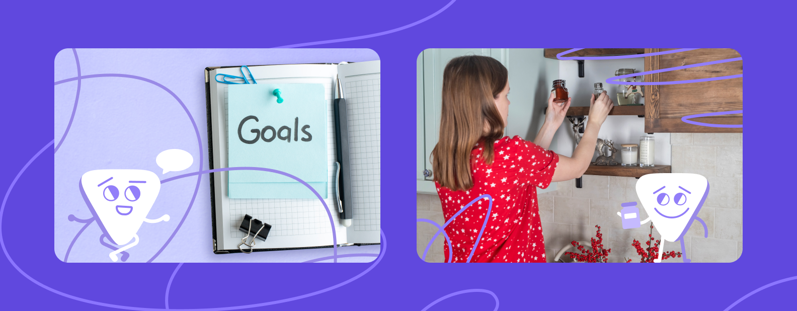HLP mascot supporting users with goals and everyday activities