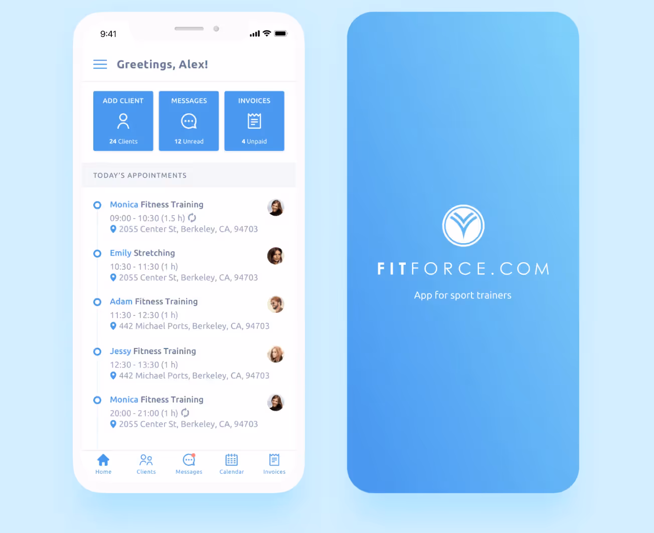 App for fitness coaches