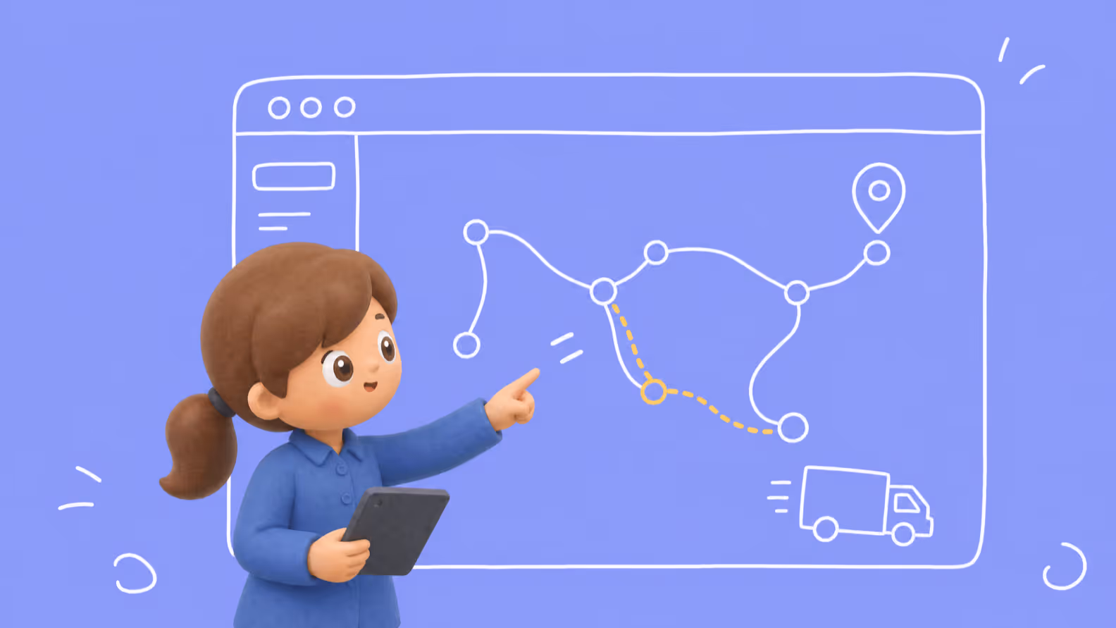 logistics routing dashboard built during custom web application development