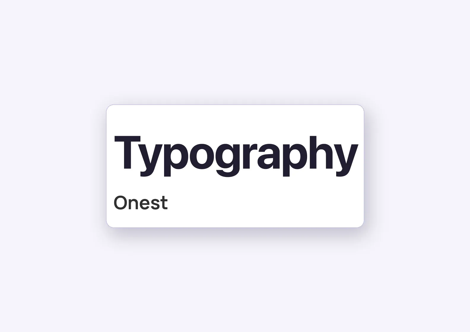 Onest — минималистичный шрифт для проекта