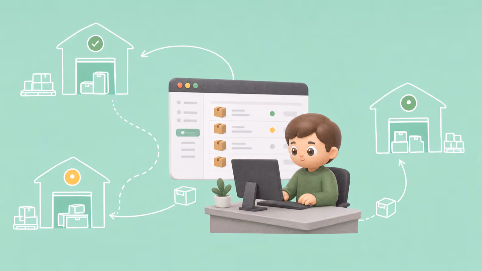 order management dashboard interface for multi-warehouse inventory routing