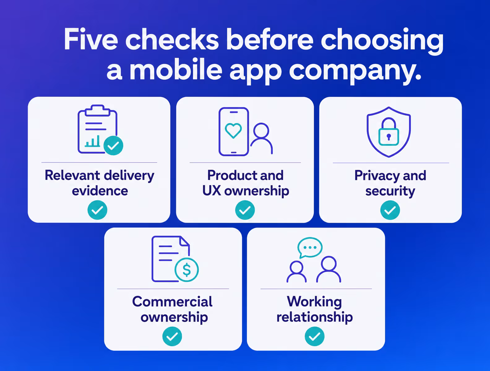 checklist for choosing a mobile app development company