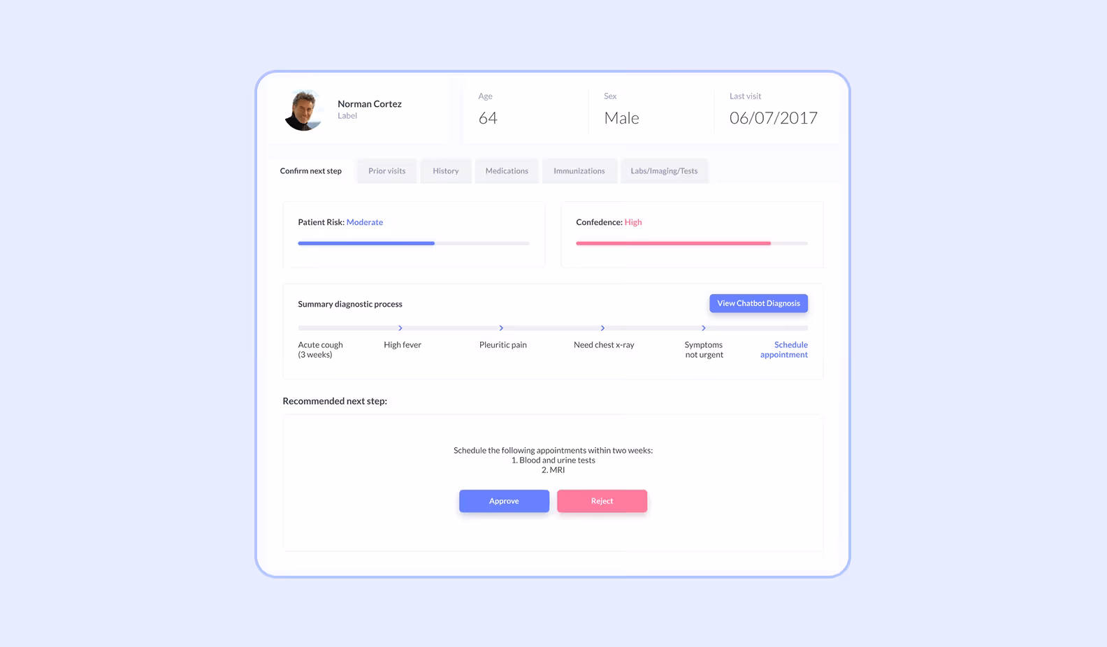 Clearstep healthcare app design concept screens