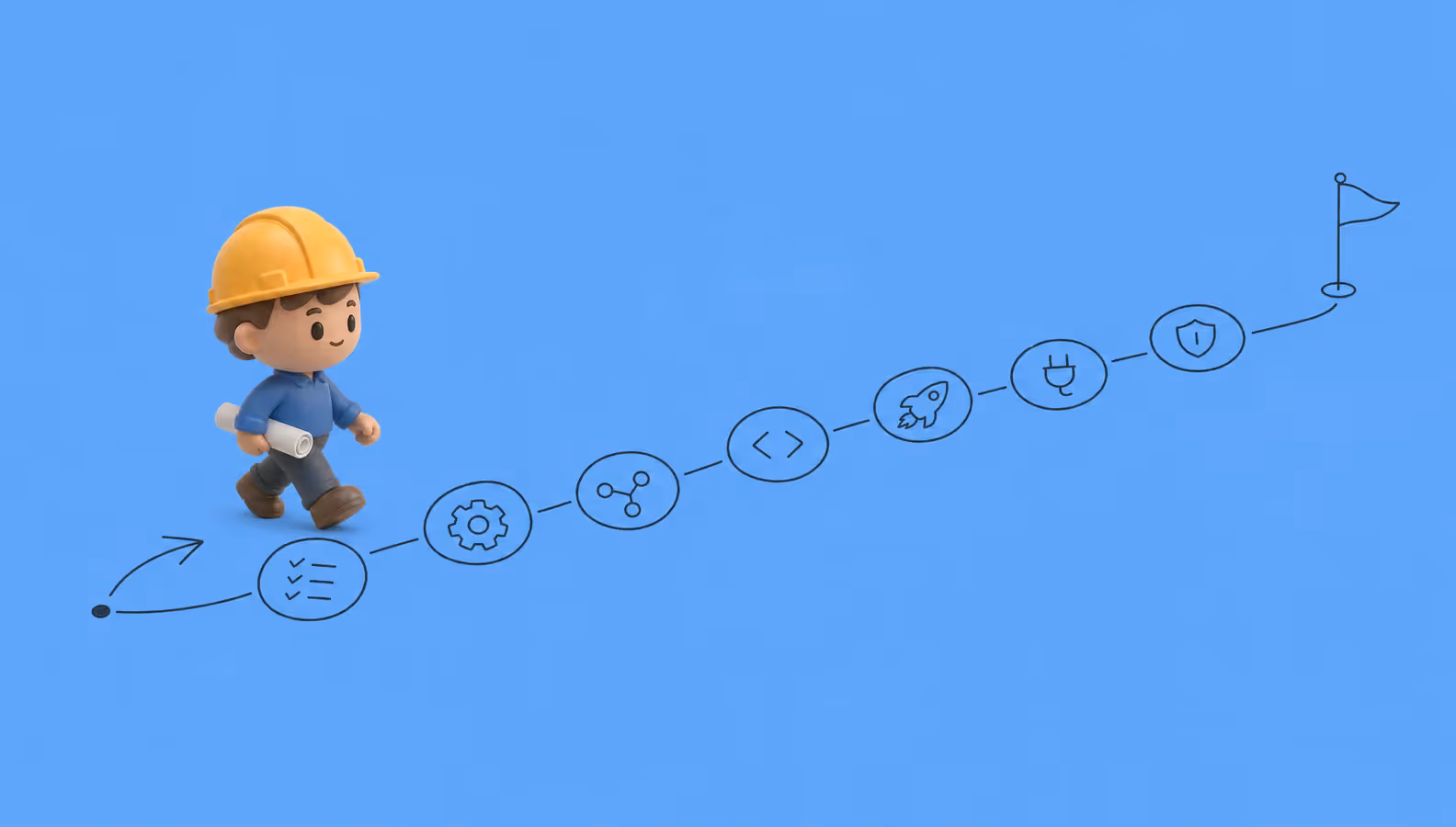 seven step private blockchain development process roadmap