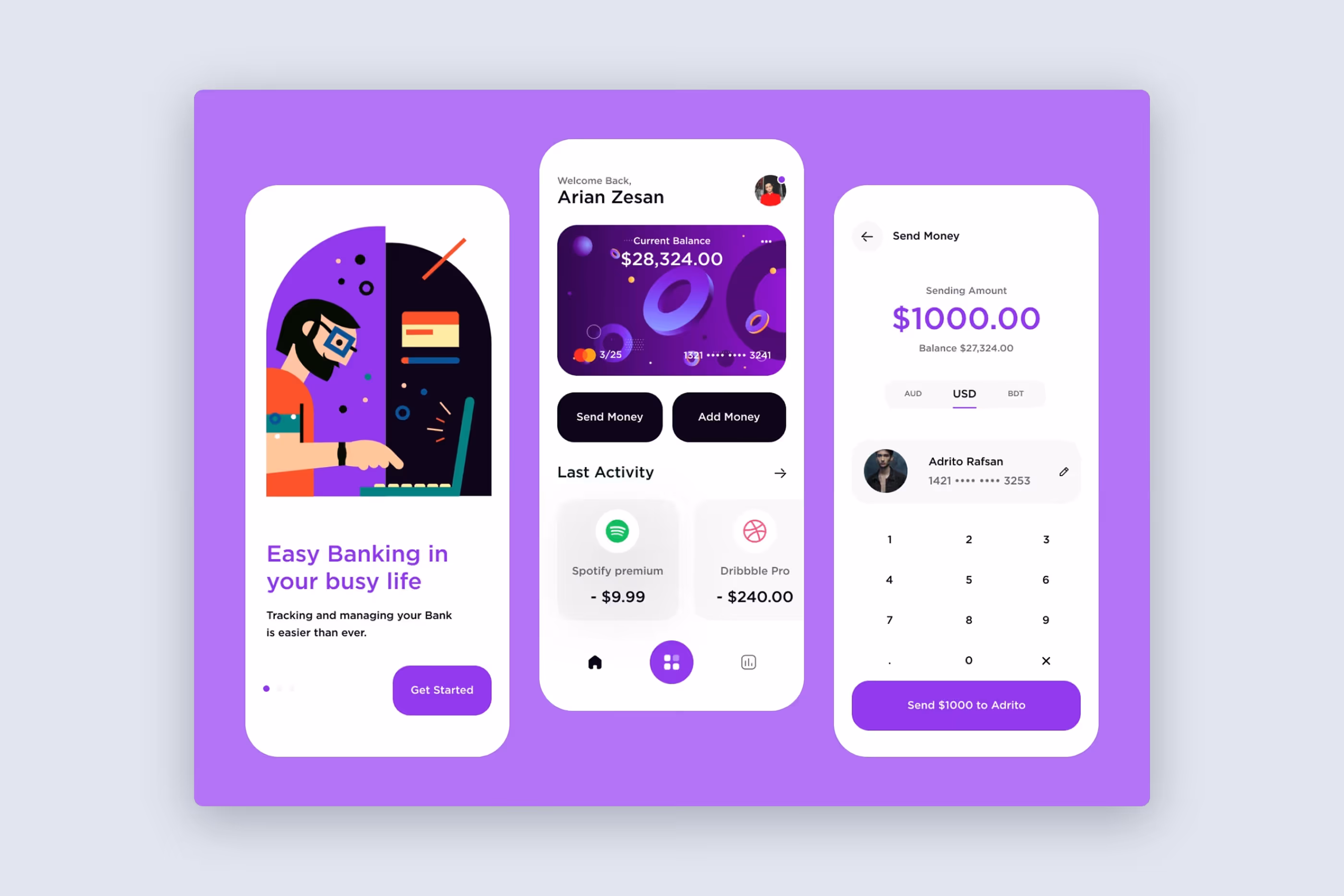 Визуальные референсы проекта ZoidPay