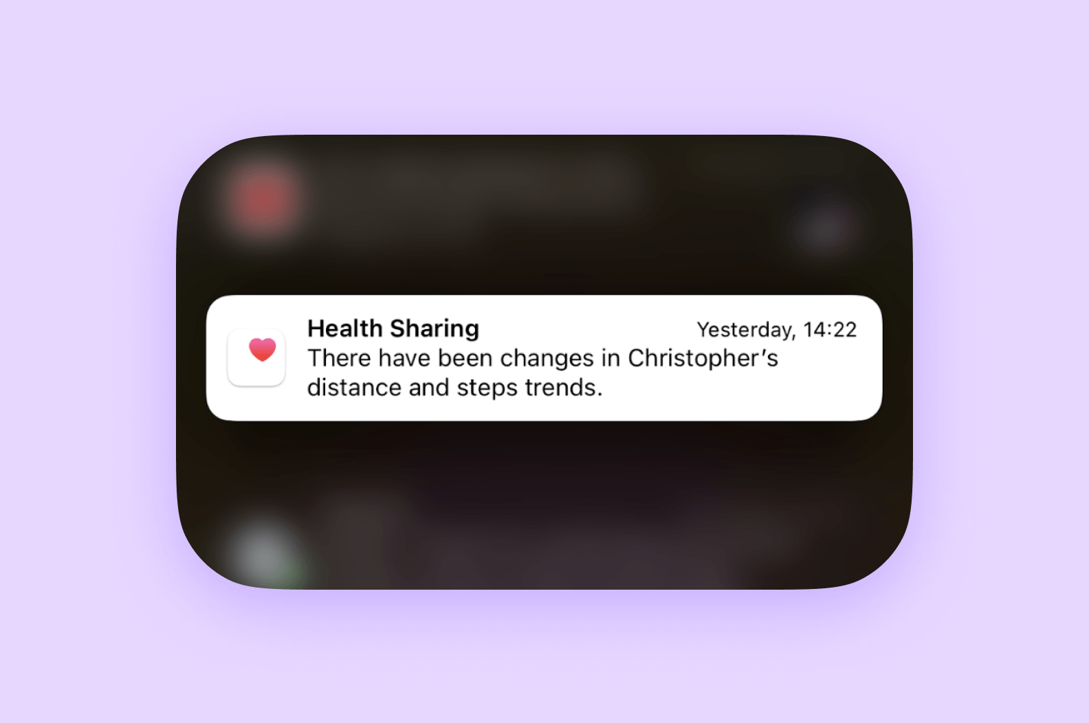 Health notification