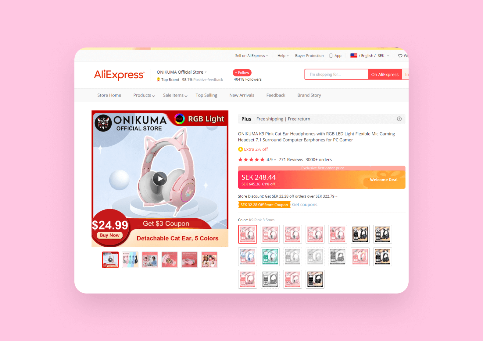 Selling a product on AliExpress