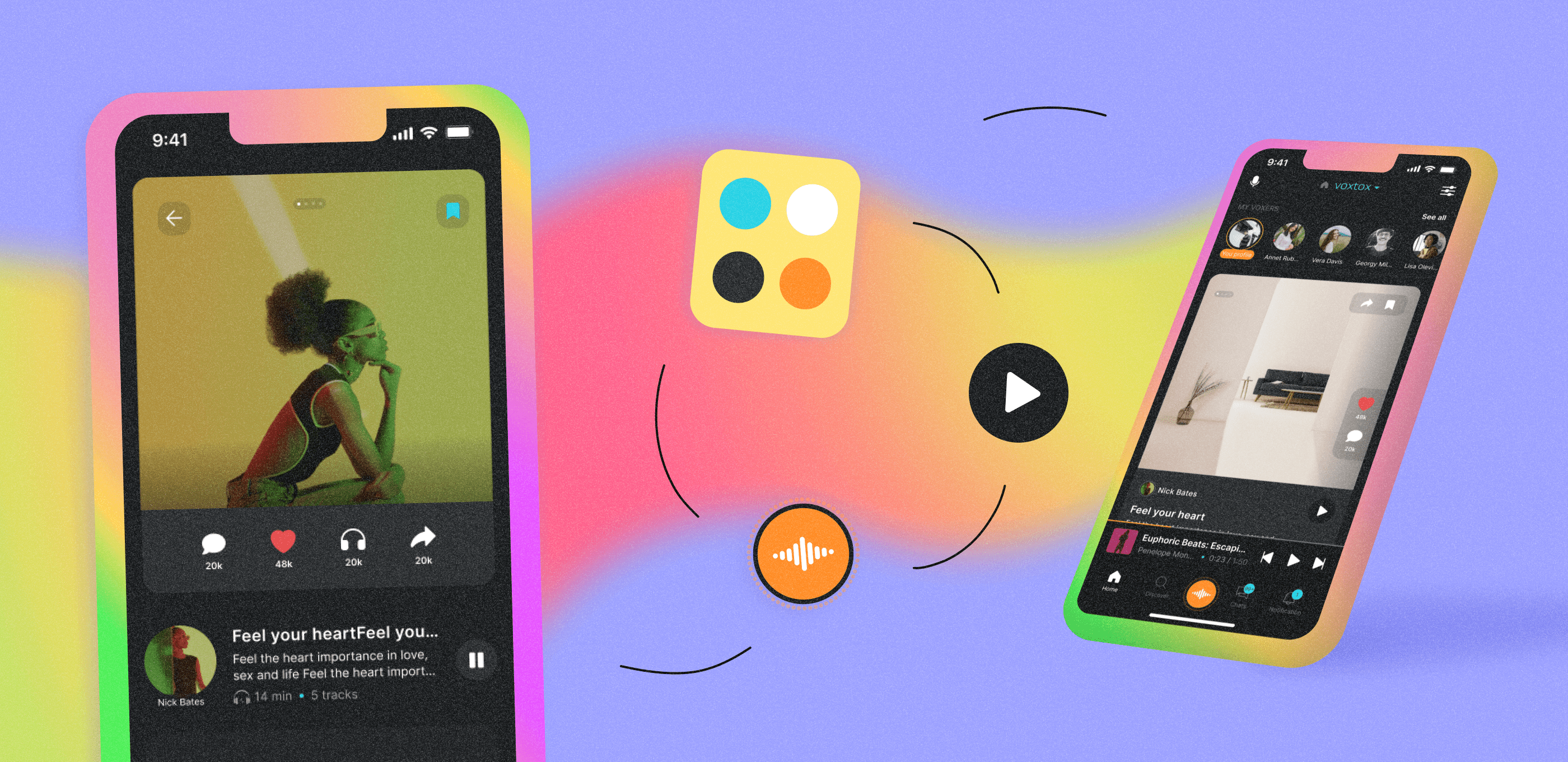 How we redesigned a streaming app in a month and a half. Voxtox case -  Purrweb