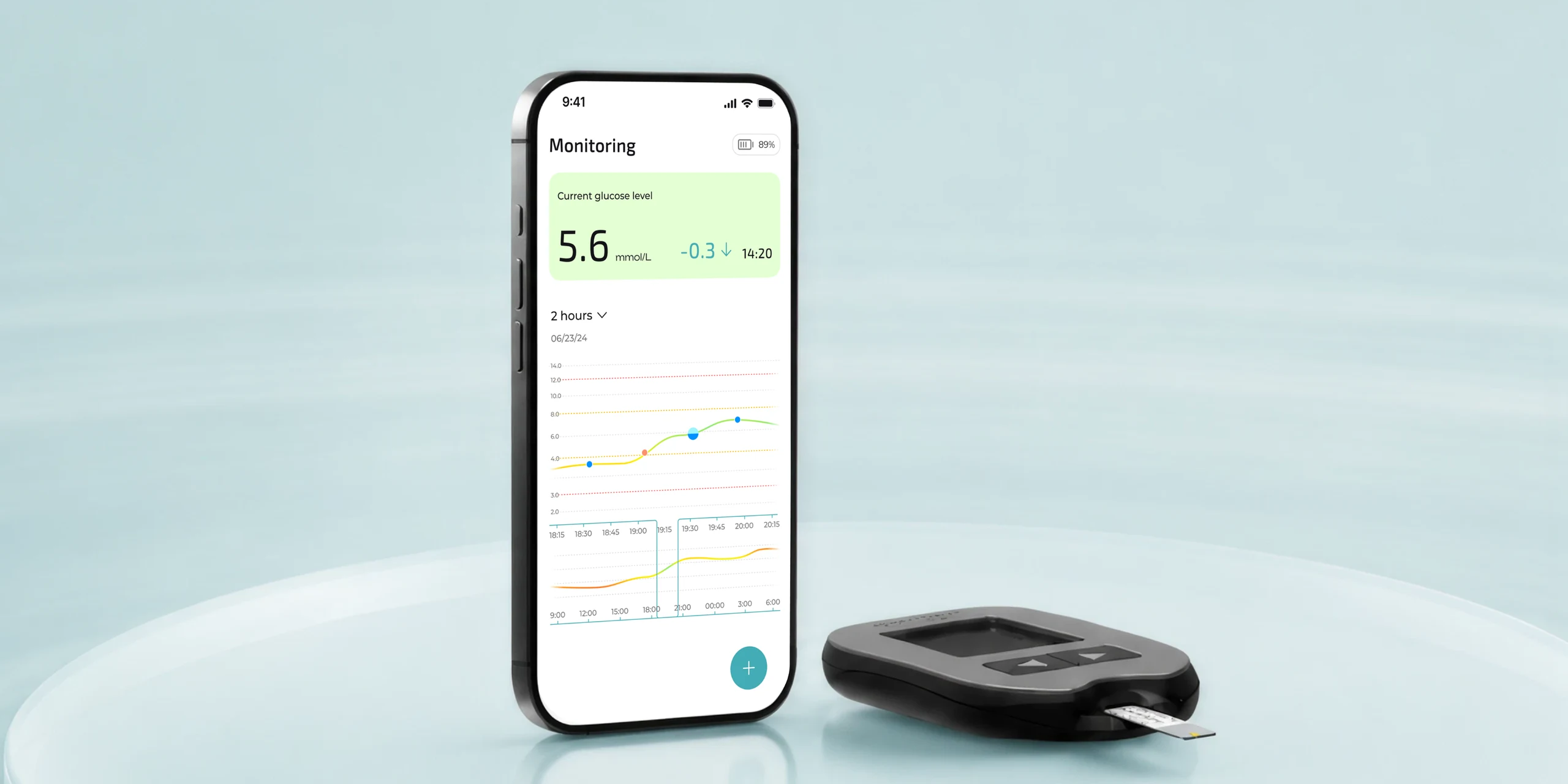 Freelife application and glucose meter