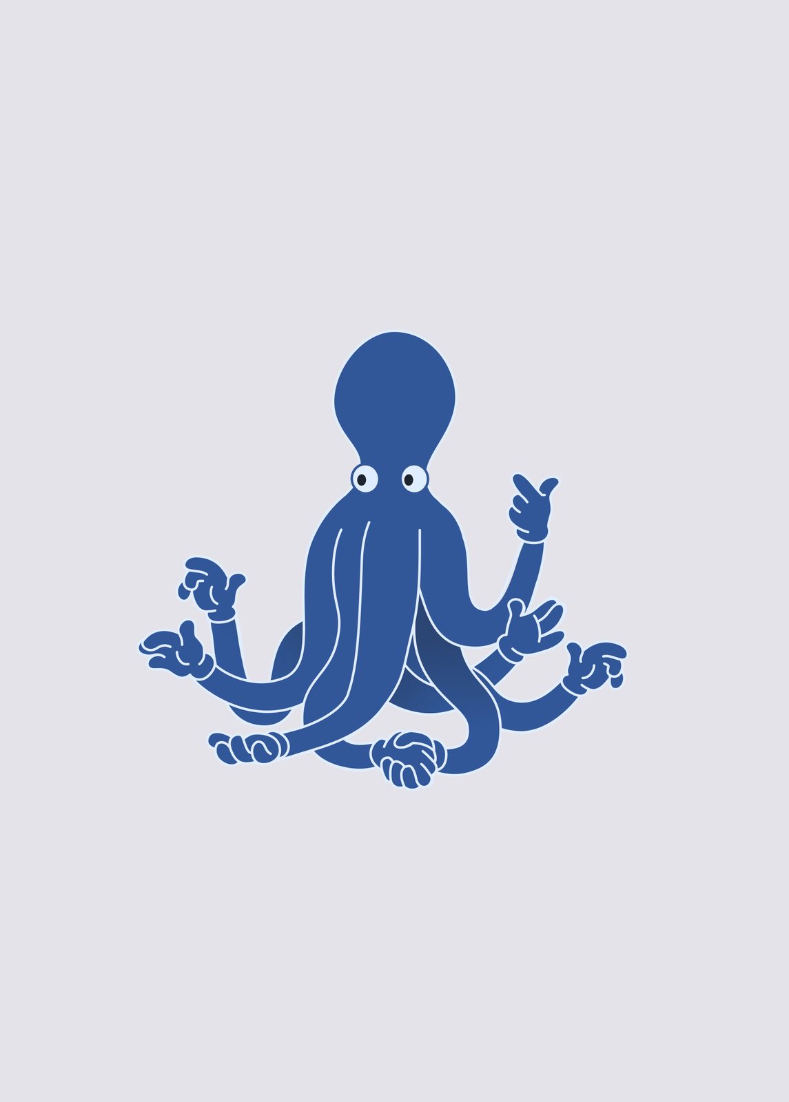 WIT octopus mascot, pose 2