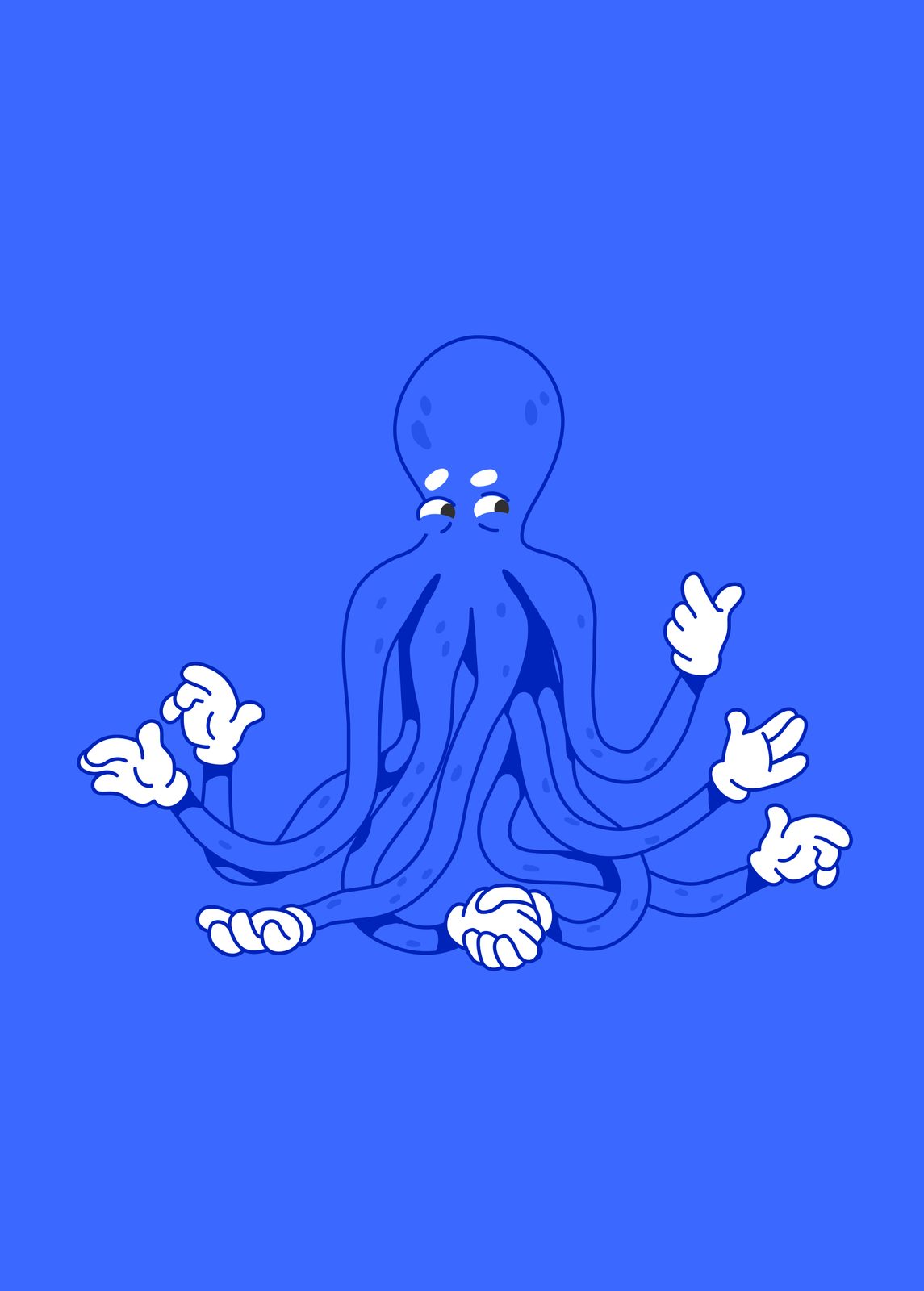 WIT octopus mascot, pose 3