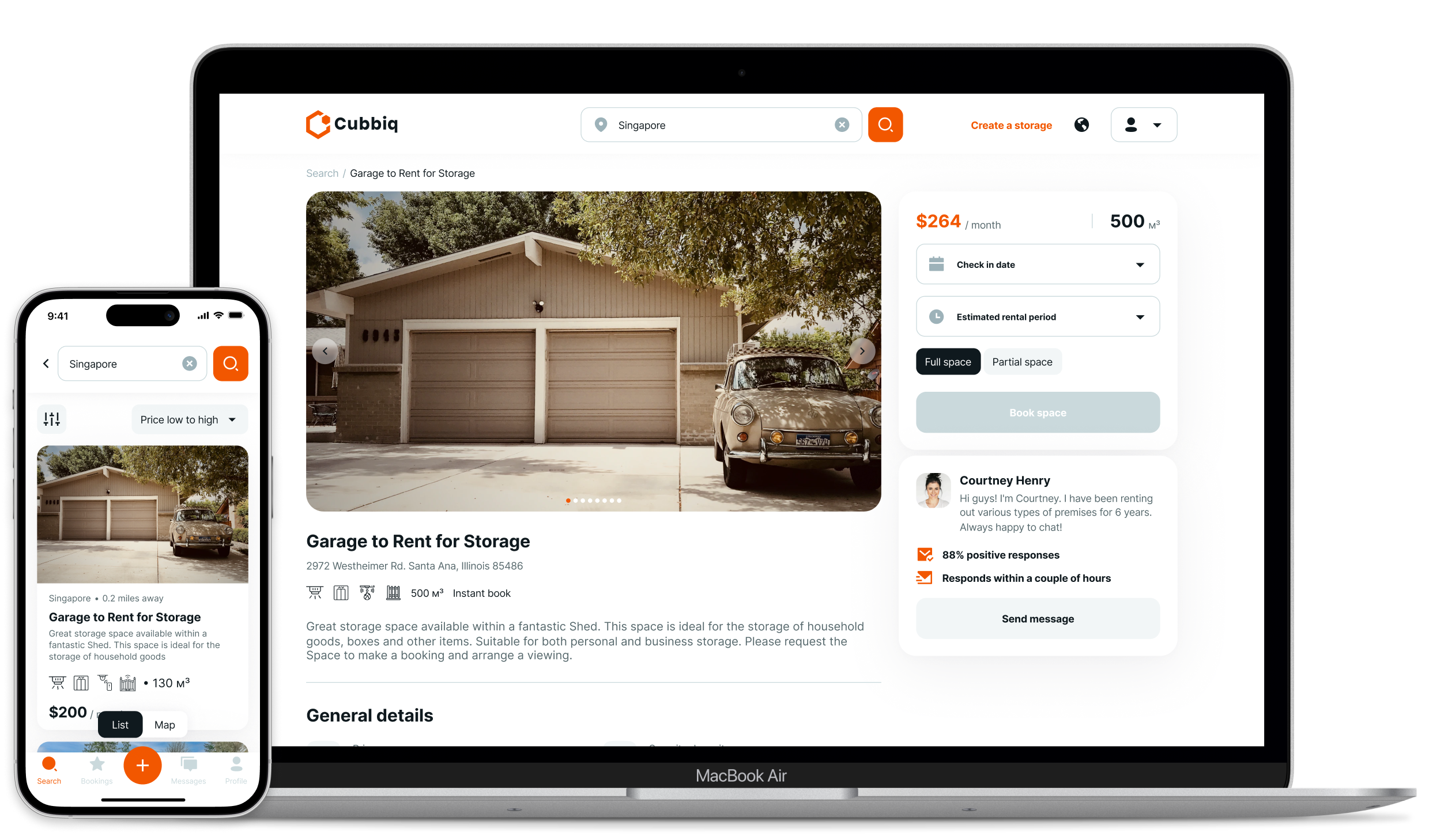 Development of a mobile app for a C2C storage space service
