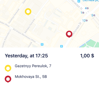 UI/UX map location