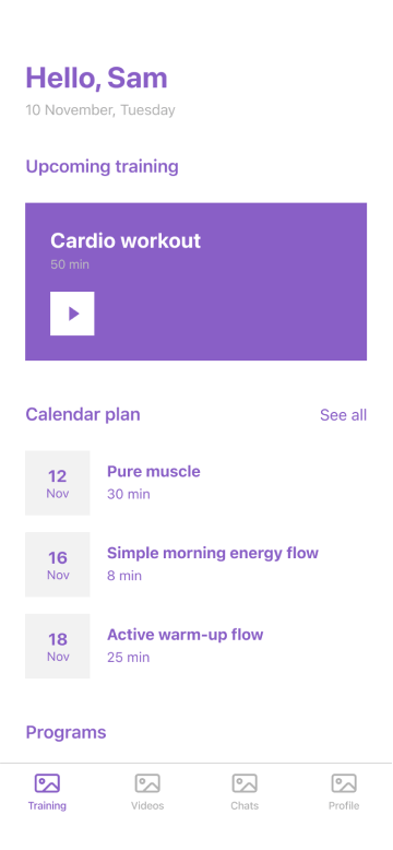 Fitness app